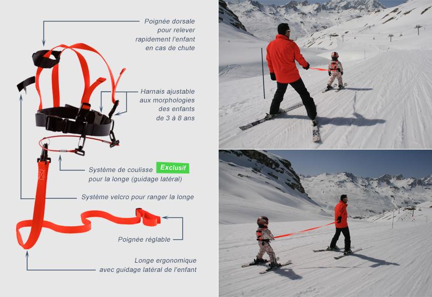 CoPilot Harnais de ski pour enfant pour apprendre au ski : :  Sports et Plein air